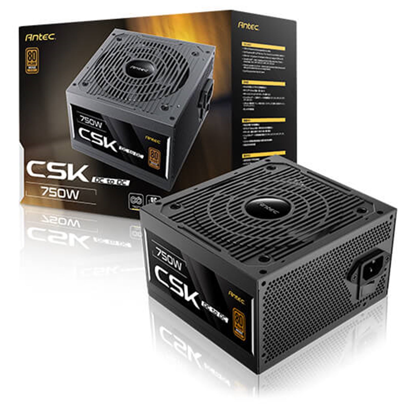 Antec CSK DC 750W PSU 80+ Bronze Non-Modular ATX PCIe 5.1 Ready Antec CSK DC 750W PSU 80+ Bronze Non-Modular ATX PCIe 5.1 Ready